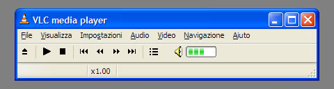 Finestra dell'applicativo VLC