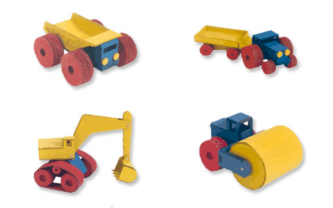Alcuni esempi di giocattoli costruiti con il cartone