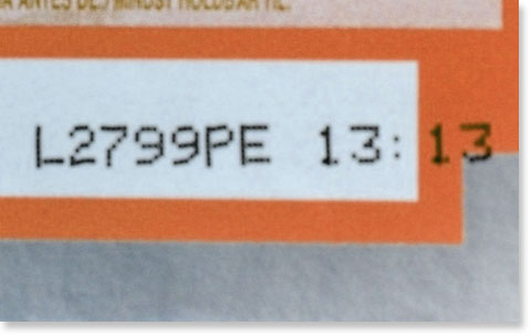 Lotto alfanumerico sull'etichetta dell'olio d'oliva