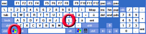 Combinazione Windows+L sulla tastiera