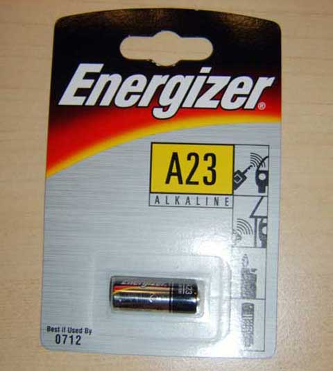 Confezione della batteria Energizer A23